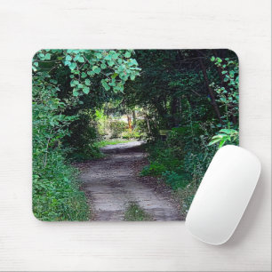 Woodland Canopy Over a Dirt Path Mouse Pad