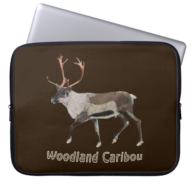 Woodland Caribou Laptop Sleeve (Front)