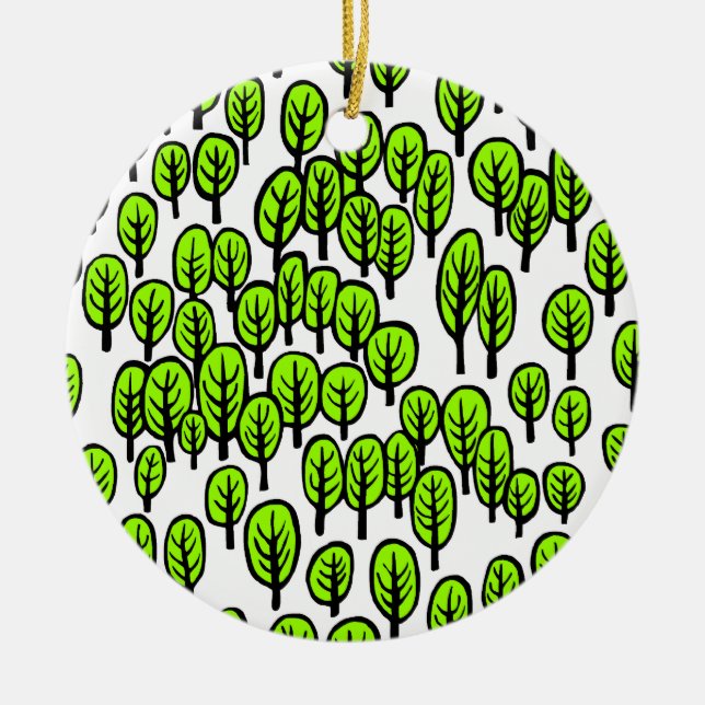 Woodland Ceramic Tree Decoration (Front)