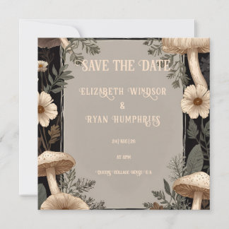 Woodland Charm: A Botanical Delight Wedding Invite