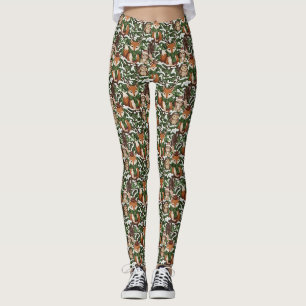 Woodland Christmas Animals Pattern – Cute Winter 5 Leggings