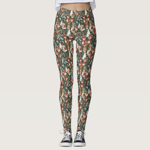 Woodland Christmas Animals Pattern – Cute Winter 8 Leggings