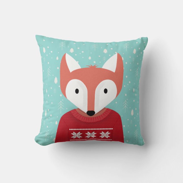 Woodland Christmas Cushion (Front)