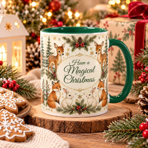 Woodland Christmas Magic Deer Fox & Bunny Coffee M Mug