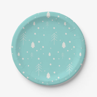 Woodland Christmas Paper Plate