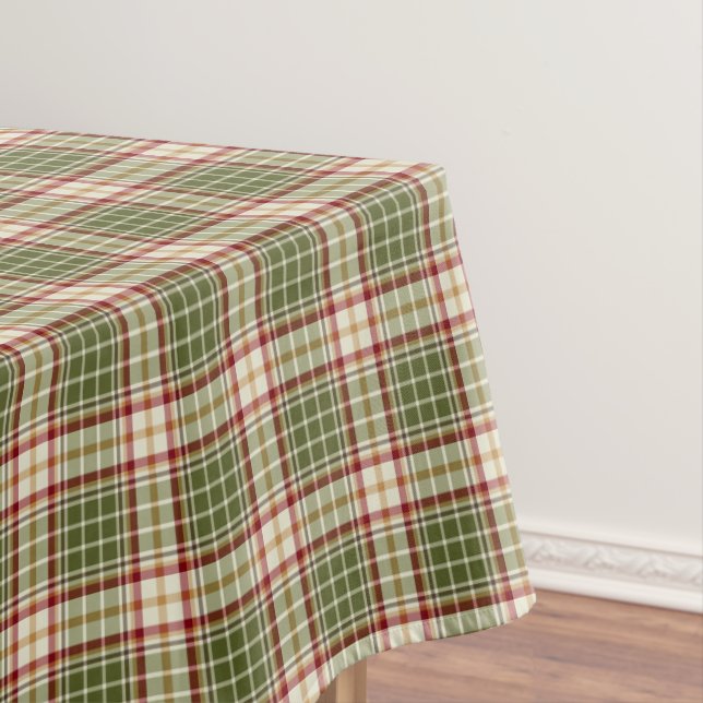 Woodland Christmas Plaid Tablecloth (In Situ)