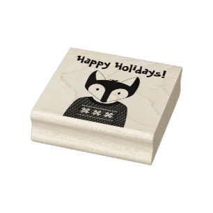 Woodland Christmas Rubber Stamp