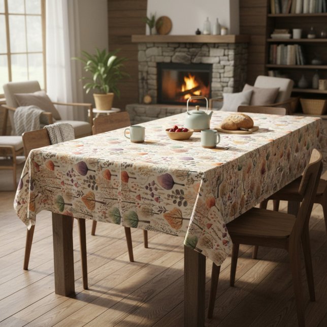 Woodland Cozy Cabin Family Dining Tablecloth (Creator Uploaded)