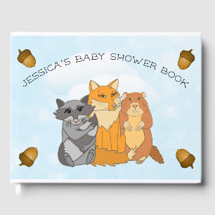 Woodland Creature Themed Boy's Baby Shower Guest Book