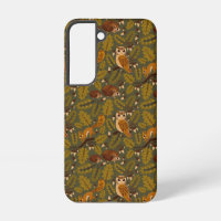 Woodland Creatures and Leaves Pattern