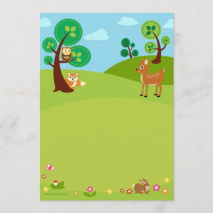 Woodland Creatures Baby Shower Invitations