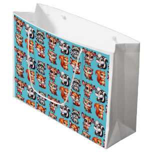 Woodland Creatures Boy's Baby Shower Large Gift Bag