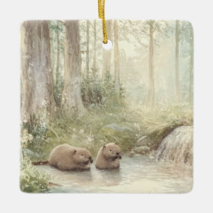 Woodland Creatures Ceramic Ornament