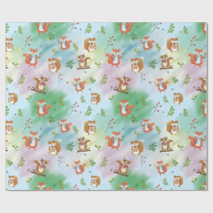 Woodland Creatures Christmas Wrapping Paper