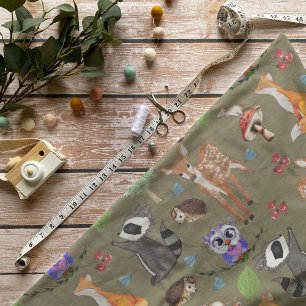 Woodland Creatures Cotton (56" width) Fabric