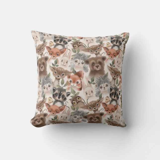 Woodland Creatures  Cushion (Front)