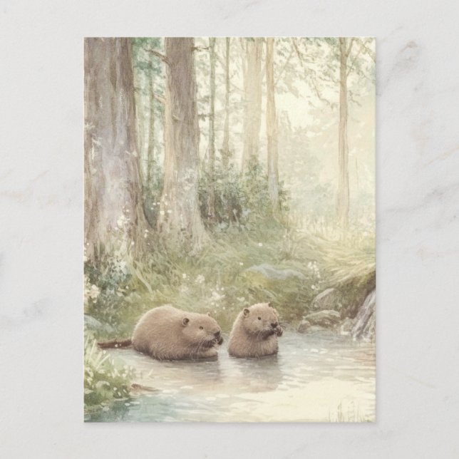 Woodland Creatures Postcard (Front)