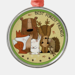 Woodland Crew-Best Forest Friends/ Individual Metal Ornament
