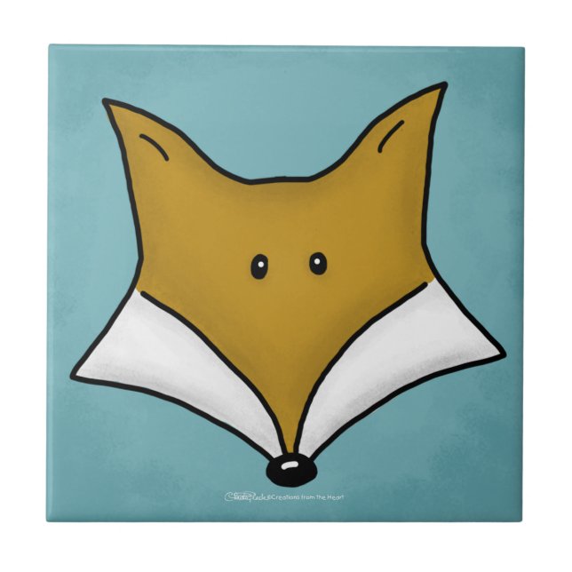 Woodland Critters-Best Forest Friends-Fox Ceramic Tile (Front)
