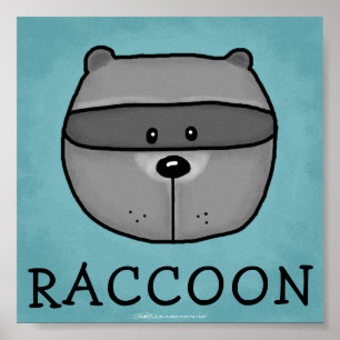 Woodland Critters-Best Forest Friends-Racoon Poster
