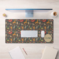 Woodland Critters Folk Art Monogram