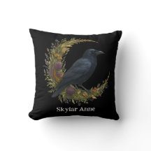 Woodland Crow Botanical Wreath