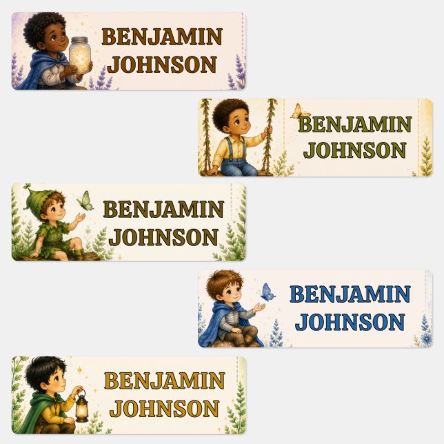 Woodland Cute Fantasy School Boy Name (Group)