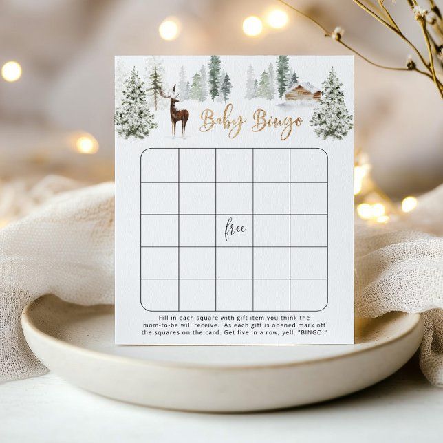 Woodland deer baby bingo game (Creator Uploaded)