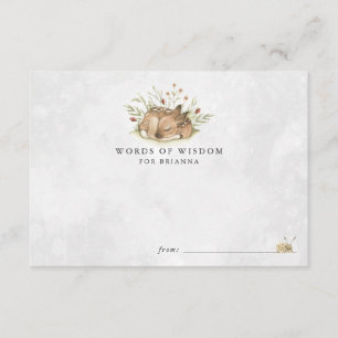 Woodland Deer Baby Shower Advice Cards