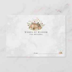 Woodland Deer Baby Shower Advice Cards