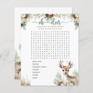 Woodland Deer Baby Shower Boy Game