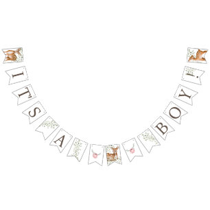 Woodland Deer Baby Shower Bunting