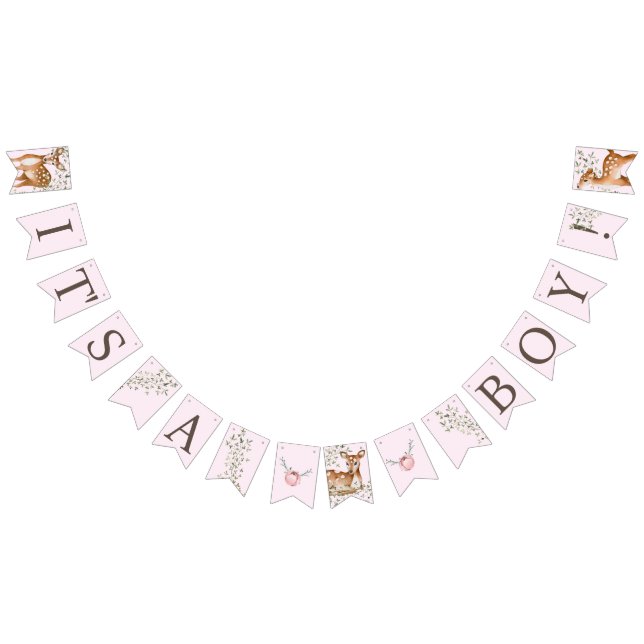 Woodland Deer Baby Shower Bunting (All)