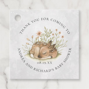 Woodland Deer   Baby Shower Favour Tag