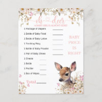 Woodland Deer Baby Shower Game