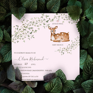 Woodland Deer Baby Shower Magnetic Invitation