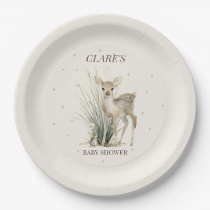 Woodland Deer Baby Shower Paper Plates