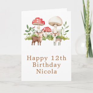 Woodland Deer Birthday Card