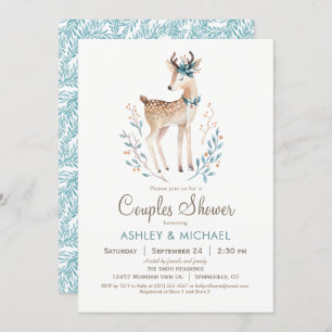 Woodland Deer Couples Shower Invitation