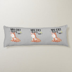 Woodland Deer Doe and Baby Fawn My Gigi Loves Me Body Cushion