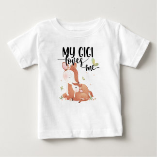 Woodland Deer Doe and Baby Fawn My Gigi Loves Me T-Shirt