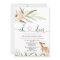 Woodland deer pink gold green couples baby shower