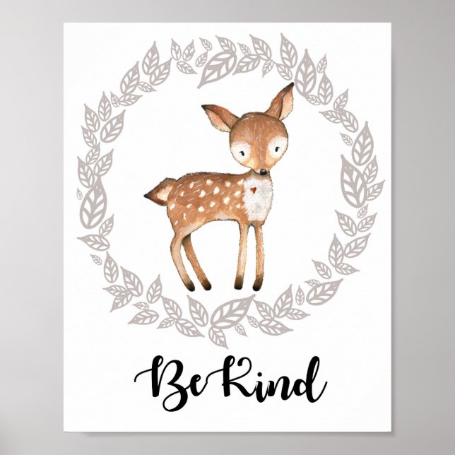 Woodland Deer Print (Front)