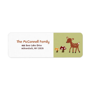 Woodland Deer PRINTABLE ADDRESS LABELS