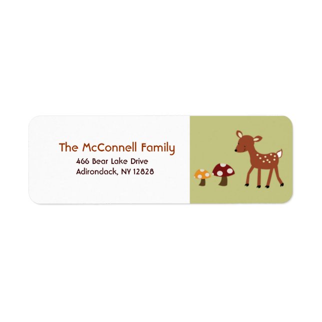 Woodland Deer PRINTABLE ADDRESS LABELS (Front)