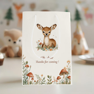 Woodland Deer Thank You Gift Bag Rustic Forest
