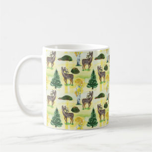 Woodland deer Watercolor Coffee Mug
