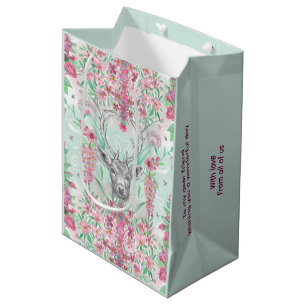 Woodland Deer Wild Rabbit and Bees Medium Gift Bag