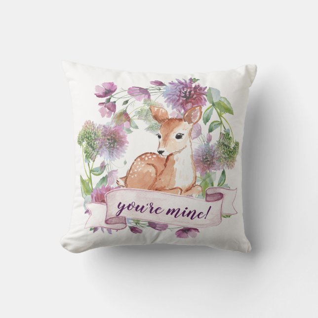 Woodland Deer you're mine Cushion (Front)