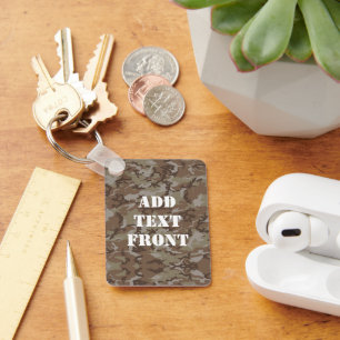Woodland Desert Military Camouflage Key Ring